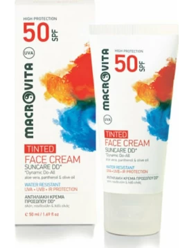 Macrovita DD Cream Tinted Αδιάβροχη Αντηλιακή Κρέμα Προσώπου SPF50 με Χρώμα 50ml