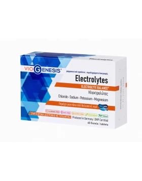 Viogenesis Electrolytes 60 tabs, Συμπλήρωμα Διατροφής Ηλεκτρολυτών με Γλυκαντικά 60 δισκία