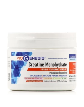 VioGenesis Creatine Monohydrate Συμπλήρωμα Διατροφής με Μονοϋδρική Κρεατίνη Χωρίς Γεύση 250gr