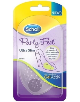 Scholl Gel Activ Party Feet Ultra Slim - Ανατομικοί Πάτοι Gel Παπουτσιών για Τακούνια 2τμχ