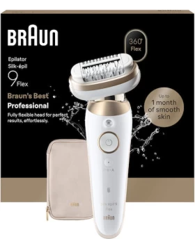 Braun Silk Epil 9 Flex Wet&Dry SES9-011/3D Αποτριχωτική Μηχανή Epilator με 2 ταχύτητες και 2 εξαρτή