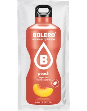 Bolero Χυμός σε Σκόνη Για 1.5L  Νερό Ροδάκινο Χωρίς Ζάχαρη 9gr