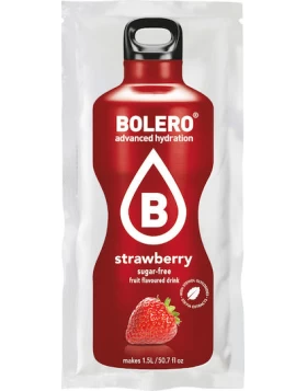 Bolero Χυμός σε Σκόνη Για 1.5L  Νερό Φράουλα Χωρίς Ζάχαρη 9gr