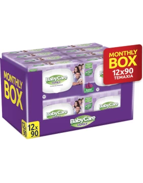 BabyCare Family Μωρομάντηλα χωρίς Οινόπνευμα & Parabens 12x90τμχ