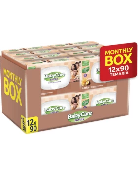 BabyCare Family Karite Μωρομάντηλα χωρίς Οινόπνευμα & Parabens 12x90τμχ