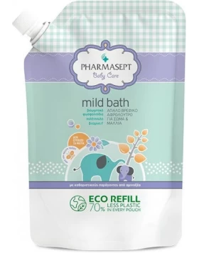 Pharmasept Baby Care Mild Bath Refill Φυσικό Βρεφικό Αφρόλουτρο - Ανταλλακτικό 900ml