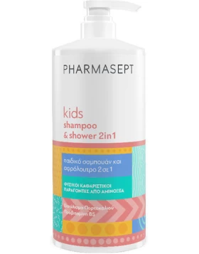 Pharmasept Kids Shampoo & Shower 2in1 Απαλό Παιδικό Σαμπουάν & Αφρόλουτρο 1lt