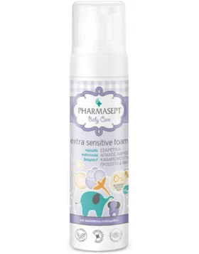 Pharmasept Baby Care Extra Sensitive Foam 200ml - Εξαιρετικά Απαλός Βρεφικός Αφρός Καθαρισμού Για Σώ
